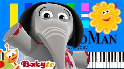 BabyTV - Morning Theme Song Slow Medium 4K Piano Tutorial - YouTube