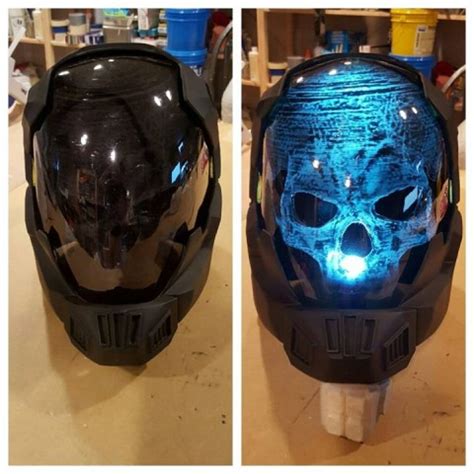 Halo Alternate Pilot Helmet with Light-Up Skull « Adafruit Industries ...