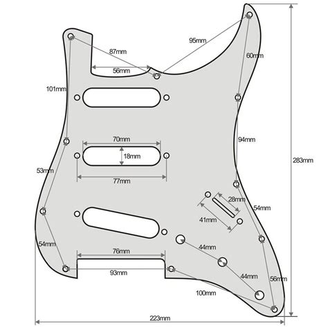 Cool Pickguards Features: Item:1 Set of Guitar Pickguard SSS & Back ...