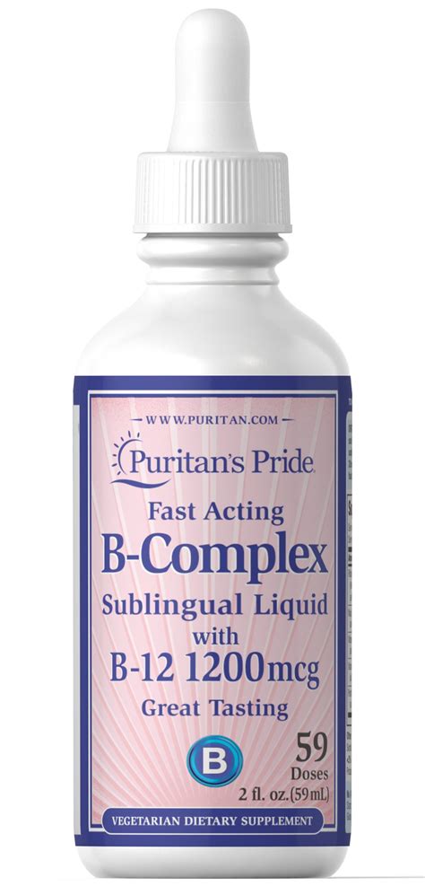 Vitamin B-Complex Sublingual Liquid with Vitamin B-12 2 fl oz Liquid | Vitamin B Complex ...