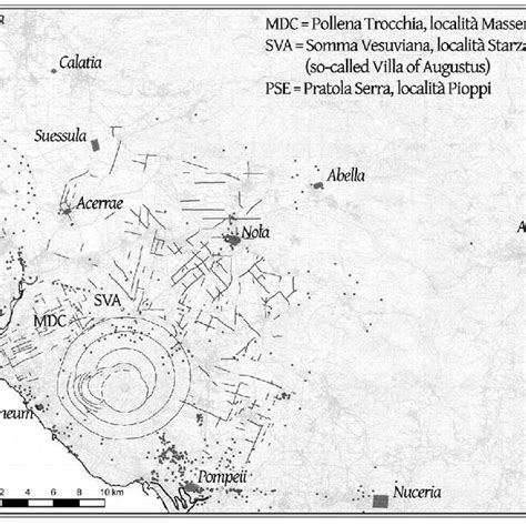 Map of ancient Campania (detail) with main cities and sites (author G.... | Download Scientific ...