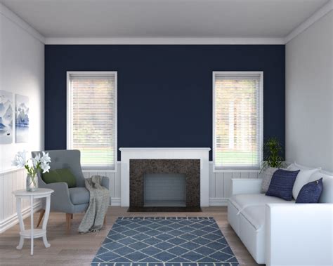 10 Elegant Dark Blue Accent Wall Ideas - roomdsign.com