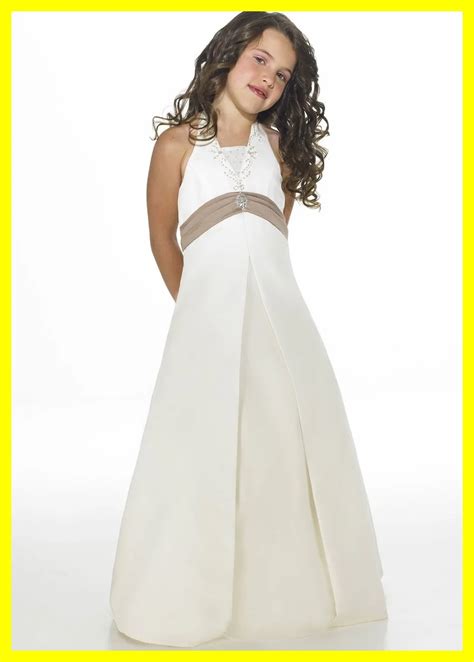 Confirmation Dresses Flower Girl Canada Online Gold Girls Wedding Unique Halter One Shoulder ...