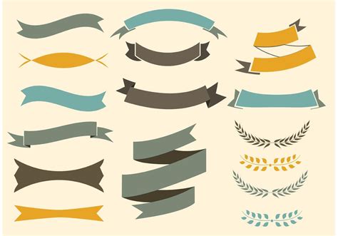 Livre Vector Ribbons Set | Vector free, Vector art, Free vector images