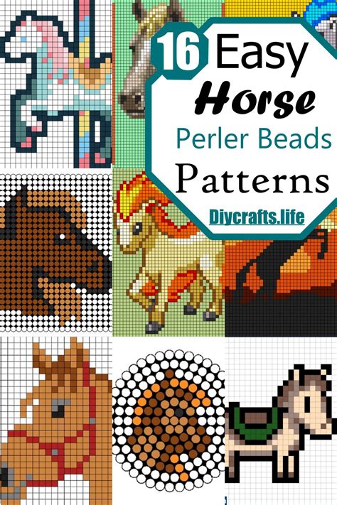 16 Easy Horse Perler Bead Patterns - DIY Crafts