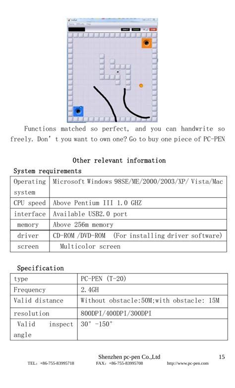 PC PEN T-20 Wireless pc-pen User Manual FCC USER 1 xT 20Englsih