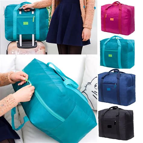 Packable Travel Duffel Bag Waterproof Nylon Foldable Carry on Package Versatile travel Saving ...