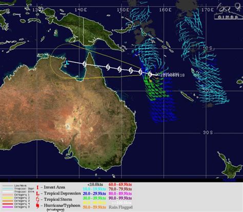 Coral Sea: Cyclone ANN(27P) has probably peaked ( 130km/h gusts) , landfall forecast over Cape ...