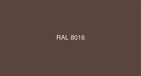 RAL Mahogany brown [RAL 8016] Color in RAL Classic chart