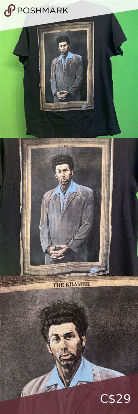 Seinfeld The Kramer Tshirt unisex black in color size M like new Seinfeld, Kramer, Like New ...