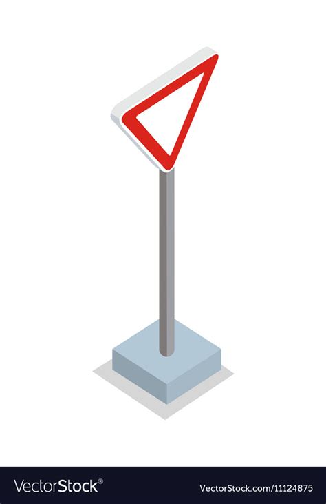 Give way - traffic sign Royalty Free Vector Image