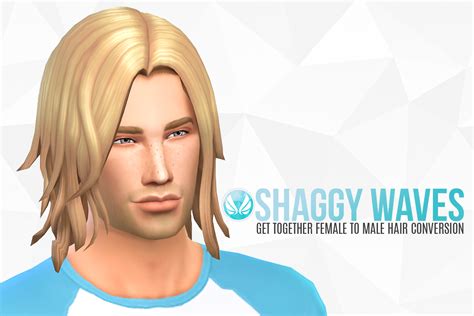 Simsational Designs: Shaggy Waves - GT Female to Male Hair Conversion