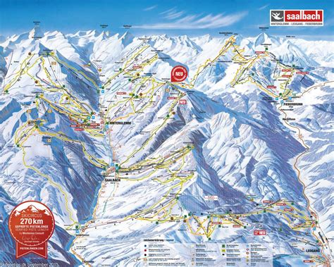 Saalbach Pistekort → Se kort over pister og skilifter | Skigebied ...