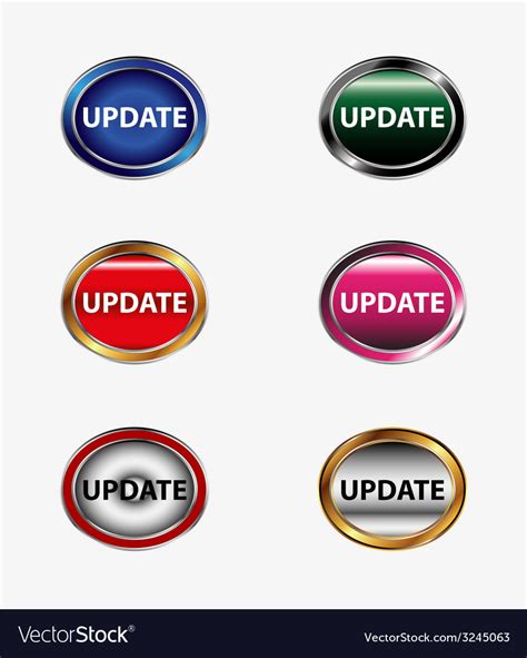 Update button isolated Royalty Free Vector Image