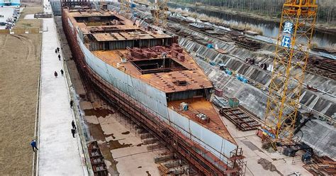 A Titanic effort! Aerial photographs reveal how the £125m Chinese replica of doomed ocean liner ...