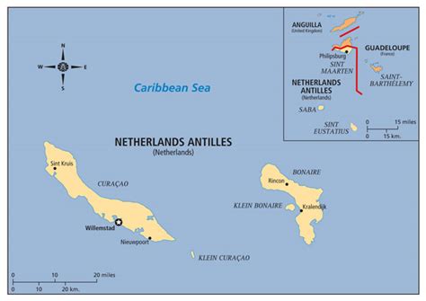 Large detailed political map of Netherlands Antilles. Netherlands Antilles large detailed ...