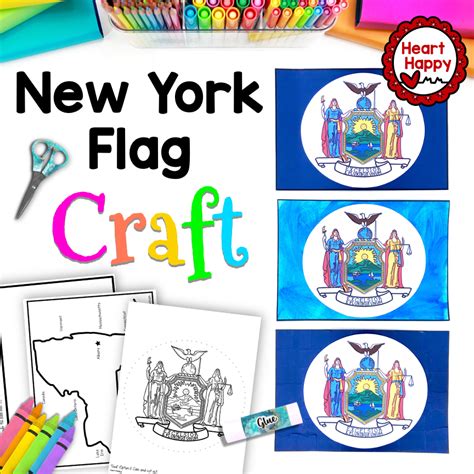 New York State Flag Craft | New York State Symbols | Made By Teachers