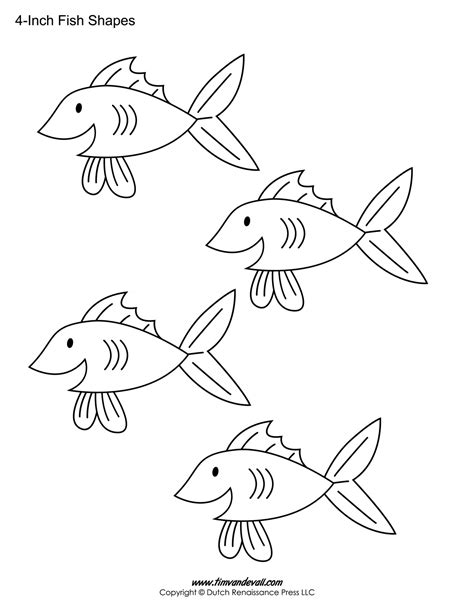 Printable Fish Templates for Kids | Preschool Fish Shapes