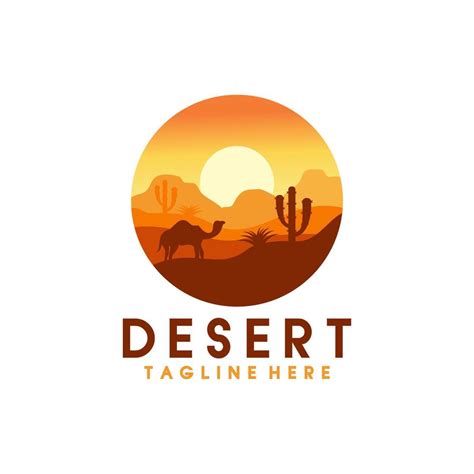 Desert logo vector illustration 12646065 Vector Art at Vecteezy