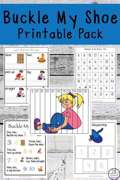 Buckle My Shoe Printable Pack - Simple Living. Creative Learning