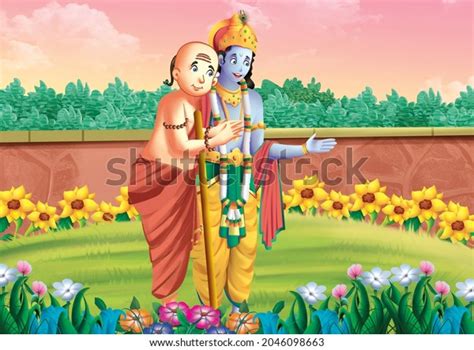 True Friendship Lord Krishna Sudama Cartoon Stock Illustration 2046098663 | Shutterstock