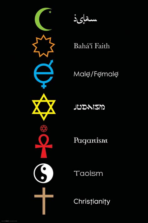 Coexist Peace Religions Inspirational Motivational Poster 24x36 inch - Walmart.com - Walmart.com