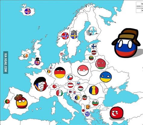 Was bored, so I created a Europe map with countryballs ^-^ - 9GAG