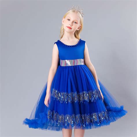 2022 Children Frock Design Cute Wedding Dress Little Girls Trailing First Communion Dress For ...