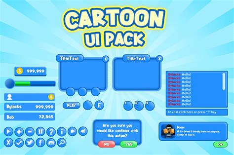 FREE Cartoon UI Pack : r/roblox