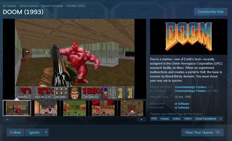 Ultimate DOOM got changed to DOOM (1993) on Steam : r/Doom