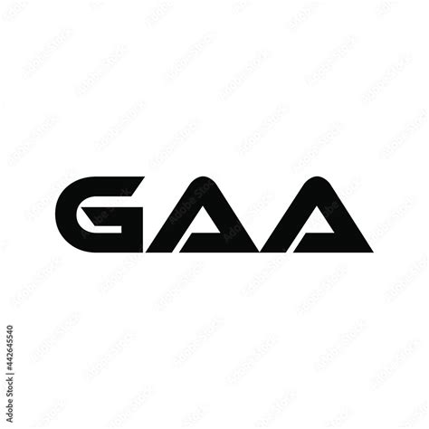 GAA letter logo design with white background in illustrator, vector ...