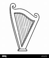 Celtic harp Clipart Black And White Stock Photos & Images  Alamy sketch template