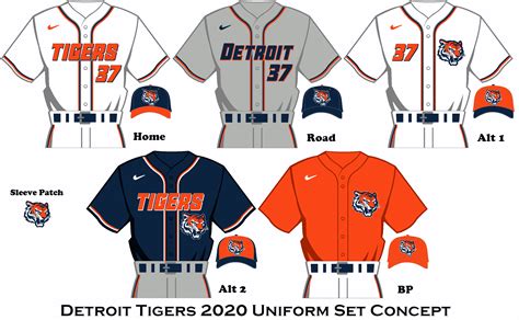 2020 Nike Rebrand - Detroit Tigers Uniform Set | Detroit tigers ...