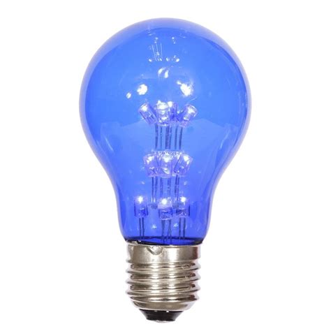 A19 LED 1W Blue Transparent E26 Nickel Base Bulb – BulbAmerica