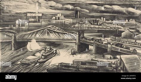 Harlem River Bridges, ca.1935 - 1943 Stock Photo - Alamy