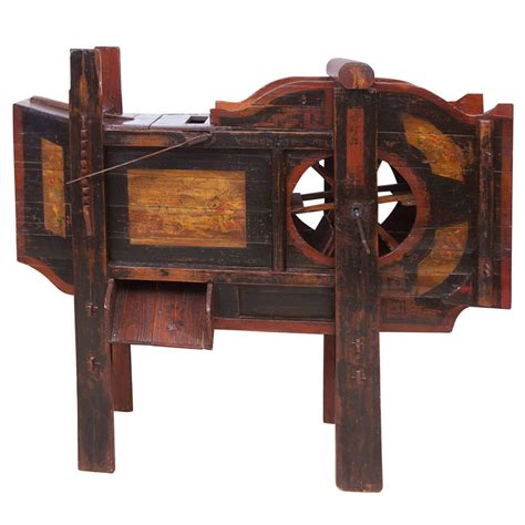 19th Century Wooden Chinese Rice Thresher with Painted Scenes For Sale at 1stDibs | wooden ...