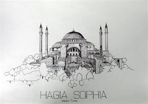 ArchCom | Hagia Sophia of Istanbul, Turkey. #architecture #architecturesketch #hagiasophia # ...