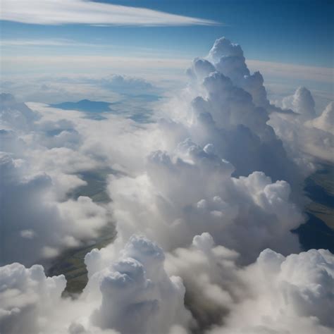 Premium Photo | A picture of clouds and sky from an airplane.