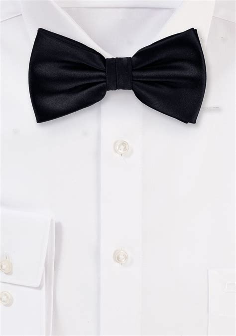 Mens Bow Tie in Solid Black | Bows-N-Ties.com