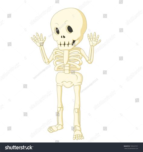 Vector Illustration Cartoon Funny Human Skeleton Stock Vector (Royalty Free) 720222721 ...