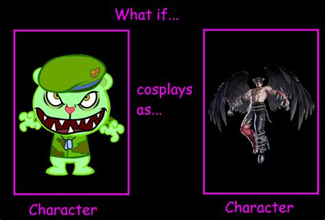 What if Fliqpy cosplays as Devil Jin by Sadcubexme on DeviantArt