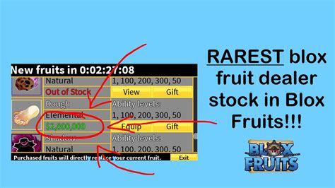 RAREST BLOX FRUIT DEALER STOCK!!! - YouTube