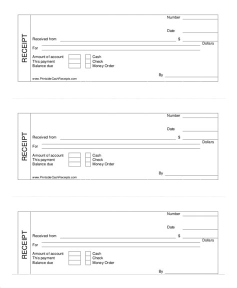 Free Printable Cash Receipt Template