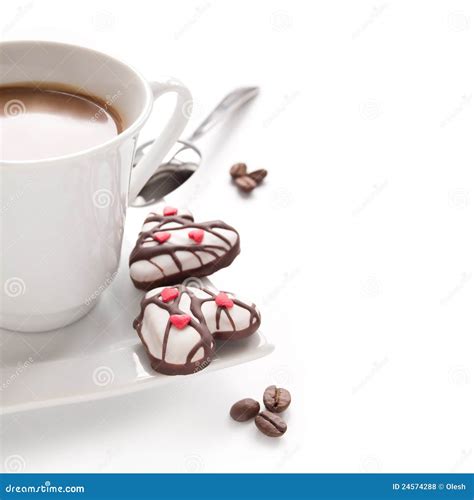 Morning Coffee And Biscuits Stock Photo - Image of bean, dessert: 24574288