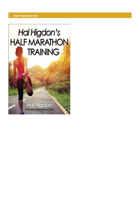 [PDF]Hal Higdon's Half Marathon TrainingbyHal HigdonFullONLINE