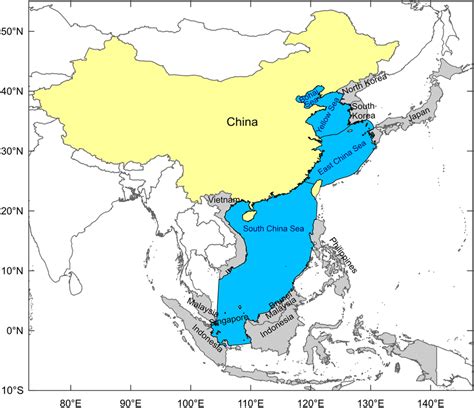 Yellow Sea Map Location