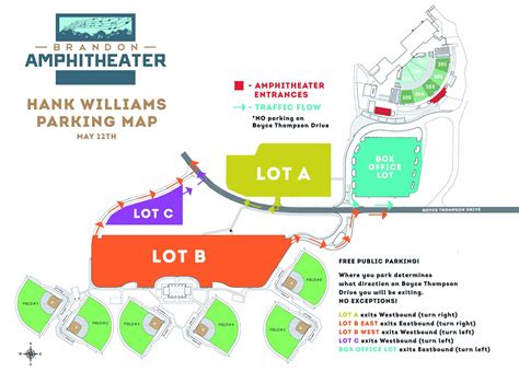 Hank Williams, Jr. Parking Map - Brandon Amphitheater