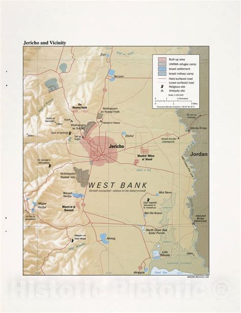 Historic 1994 Map - The Gaza Strip & West Bank : a map Folio - Jericho ...