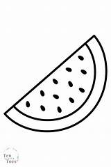 Printable Watermelon Coloring Pages sketch template