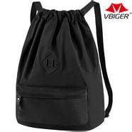 Vbiger Unisex Drawstring Backpack School Shoulder Bag Outdoor Backpack ...